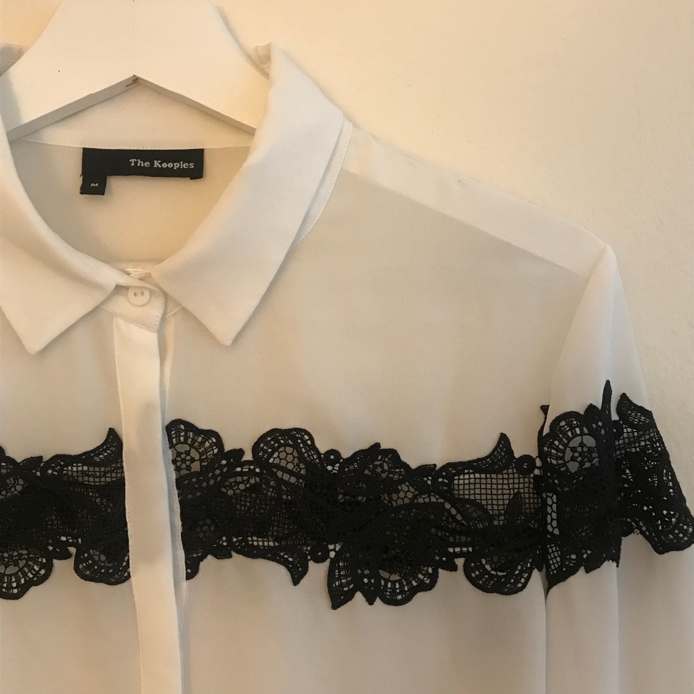 The Kooples buttoned down b/w - Picture 2 of 5